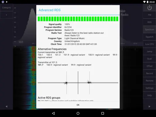 SDRTouch android App screenshot 1